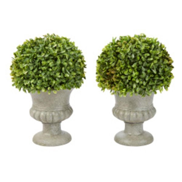 Perfectpillows 9.5 in. Tall Faux Foliage Realistic Plastic Greenery Arrangements & Decorative Urns PE2005208